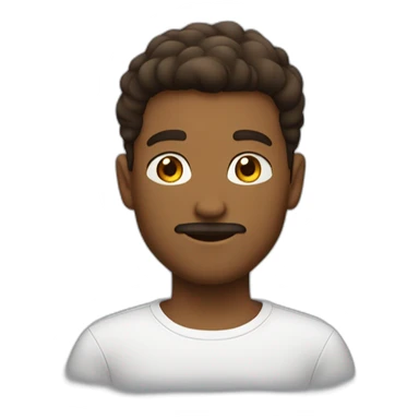 garcon brun  a lunettecheveux raide court sans barbe ni moustache sticker