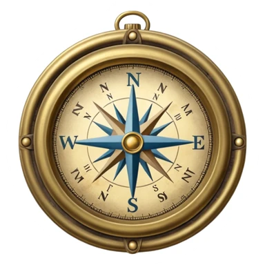 Compass pointing north west sticker