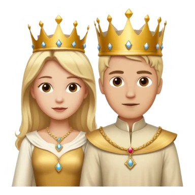 Blonde Queen and Male servant sticker