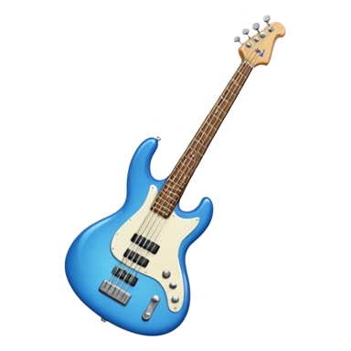 blue bass guitar sticker