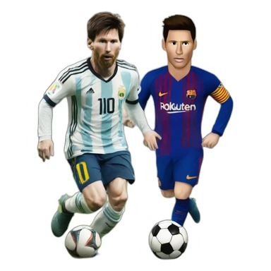 Lionel Messi en train d’écraser Ronaldo sticker