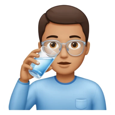 persona bebiendo agua sticker