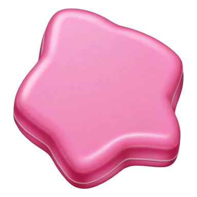 a piece of bright pink bubble gum, chewy candy, pink chewing gum sticker