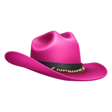 Sparkly pink cowboy hat sticker