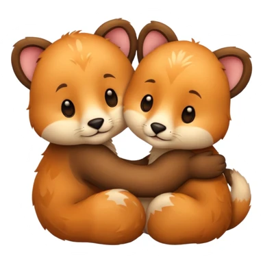 2 animaux amoureux sticker
