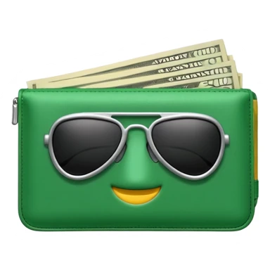 Aviator money emoji, wallet full of cash, casino vibe, premium 3D emoji style, clean, no background
 sticker