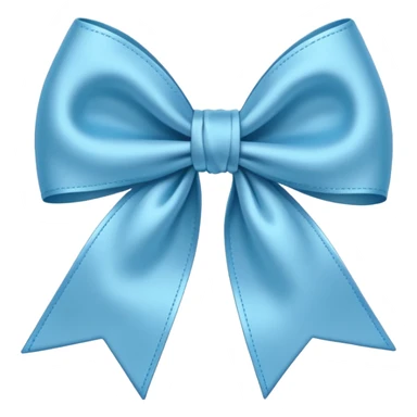 Light blue bow cartoonish sticker