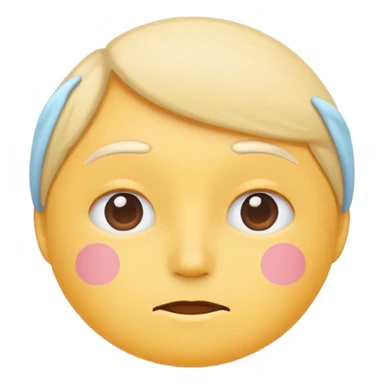 minimal flat emoji with mild tension,
slightly raised eyebrows,
thoughtful expression,
balanced emotion,
soft pastel tones,
modern health tracking app style,
transparent background,
vector illustration
 sticker