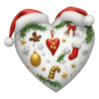 Detailed Christmas heart  sticker