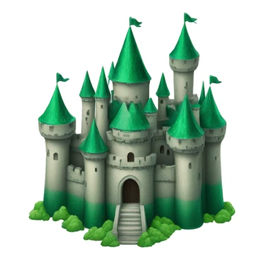 Castle made out of emerald sticker