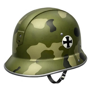 military helmet in camouflage ww2 sticker