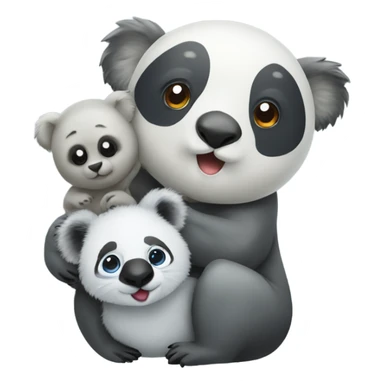 Seal and koala and panda sticker