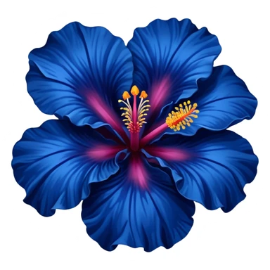Dark blue flower hibiscus sticker