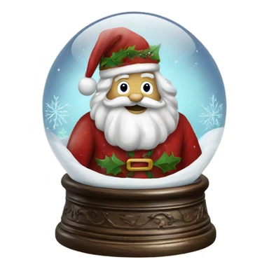 Realistic Victorian Christmas santa snowglobe  sticker