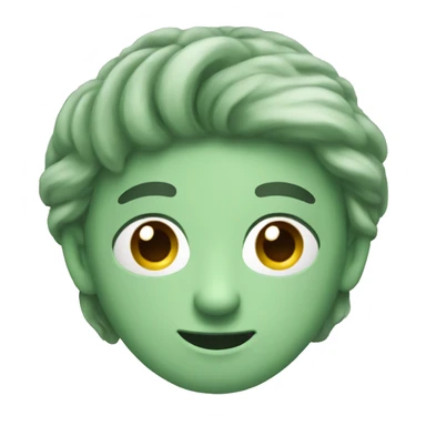 Sage green heart emoji sticker