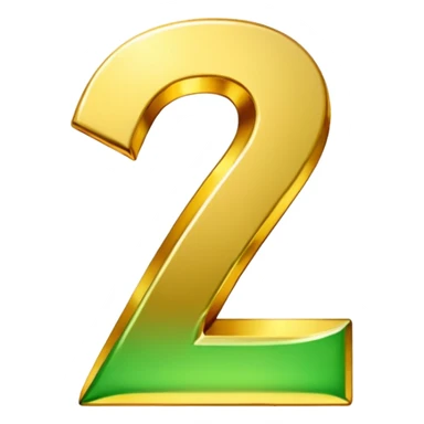number 7 in golden and green shadows sticker