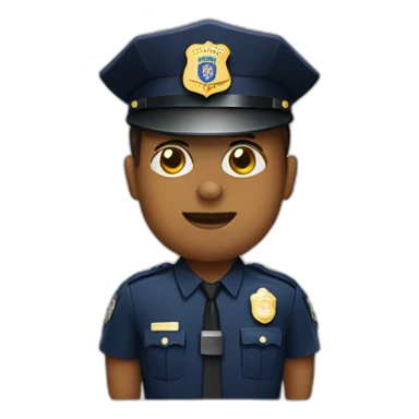 police officer with FBI cap sticker