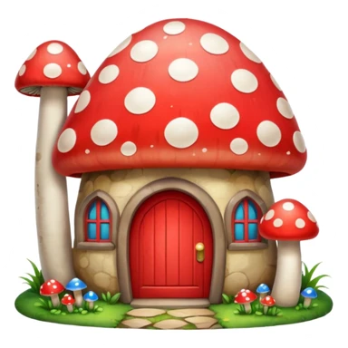 mushroom house sticker