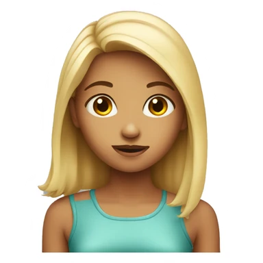 girl with curious facial express sticker