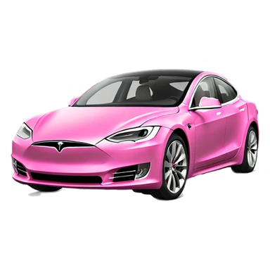 Pink Tesla sticker