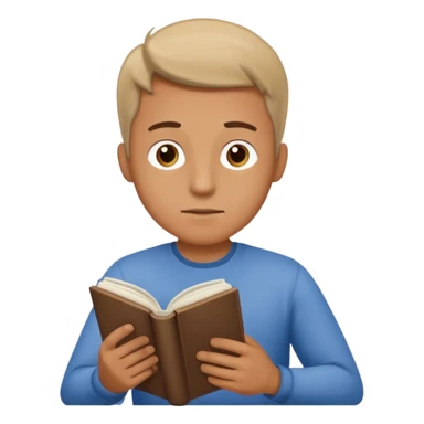 a man read book sticker