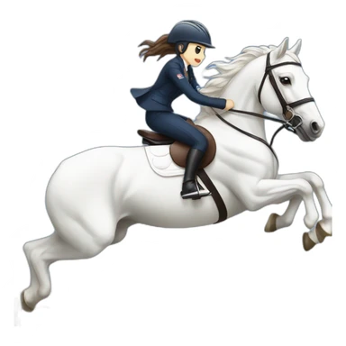 white-hourse-with-olympics-jumping-compelition-rider—japanese-girl sticker