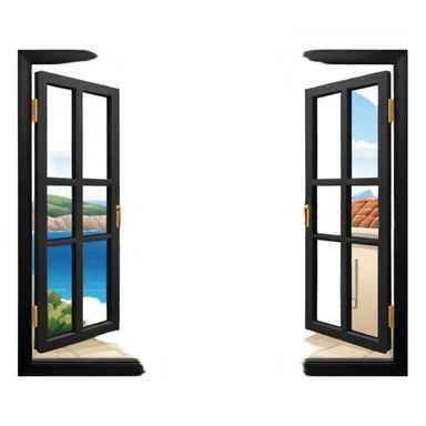 window apartment with sea view greece sticker