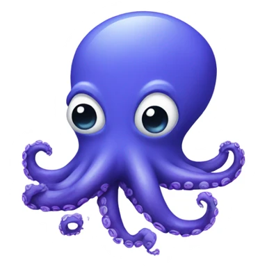 Purple Octopus with blue shoes  sticker