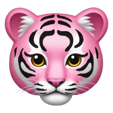 pink tiger Japanese mask sticker