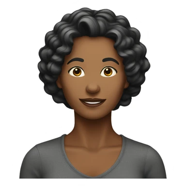 Caucasian woman in her 40s giving thanks
hair is black sticker