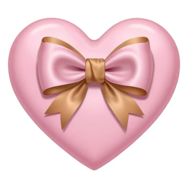 Baby pink heart with a light Carmel color boe sticker