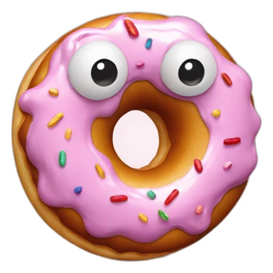 Doudou qui mange un donut sticker
