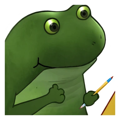 bufo painting on an easel sticker