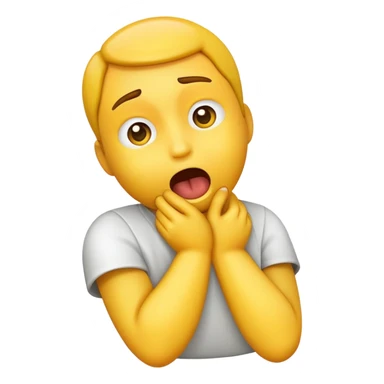 choking self emoji yellow sticker
