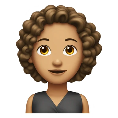 Cara mujer mulata con pelo rizado y moreno sticker