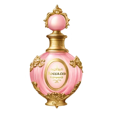 vintage rococo light pink perfume  sticker