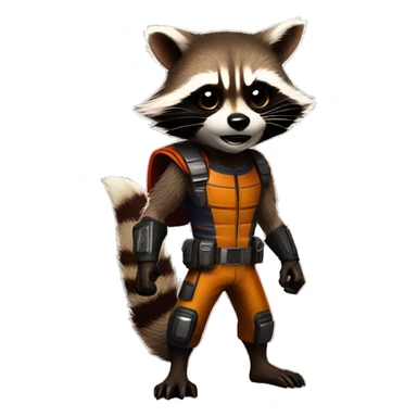 Rocket Raccoon from Marvel Rivals but made it less "cartoon" sticker