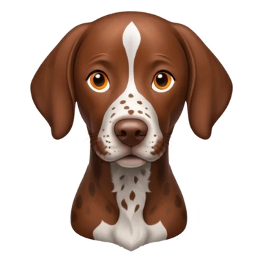 orange spotted german short haired pointer sticker