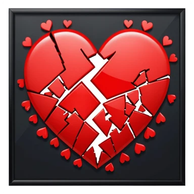 Black heartbreak from the middle sticker