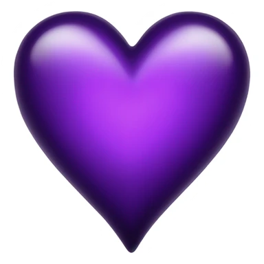 Shiny glass dark purple heart  sticker