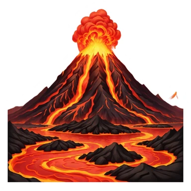 Volcano Planet – lava rivers and erupting peaks sticker