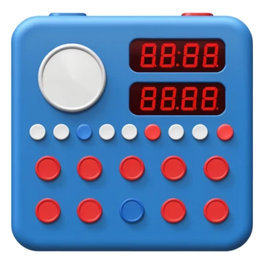 electronic timer board blue (#00A3E0) and red (#F9423A) sticker