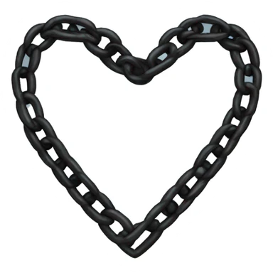 Black chain heart sticker