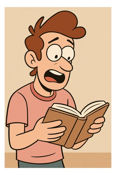 open book flat toon style sticker