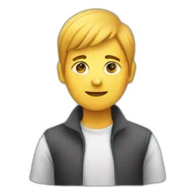 Person standing to login in app in ground sticker