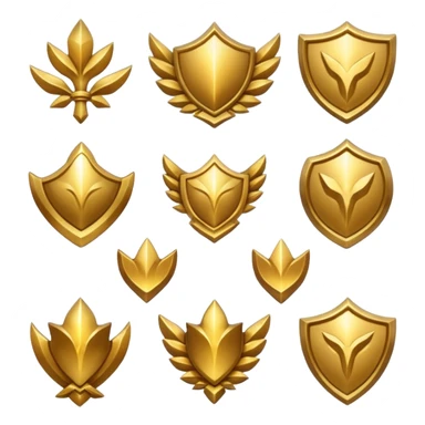 league of legends rank icon gold shiny stylized simple emoji style sticker