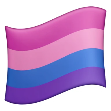 A bisexual flag with three color 🩷💜💙 like the same exact color and three colon like this 🇦🇲 but with the color of the heart sticker