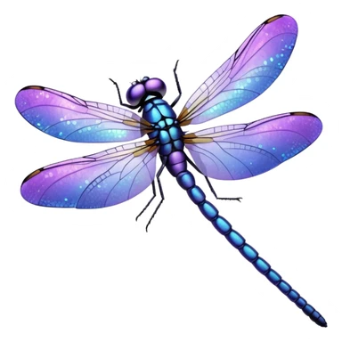 glitter purple dragonfly sticker
