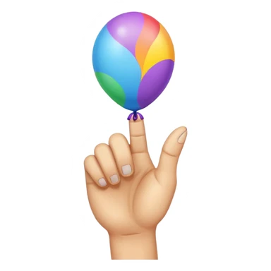middle finger with a inflated balloon on the middle finger sticker