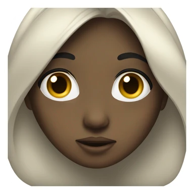 Black hair girl give fly kiss sticker